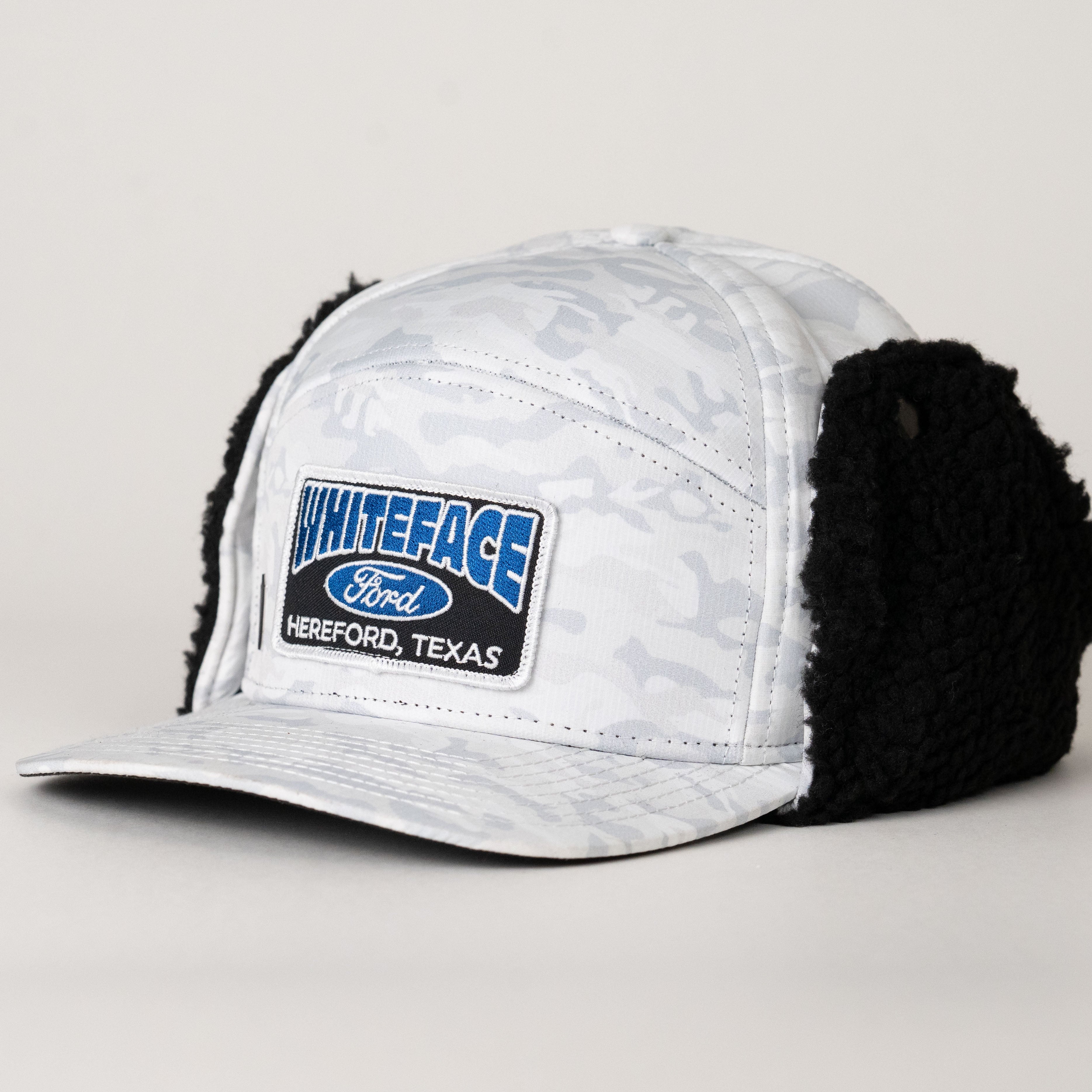 Winter Hat White blue