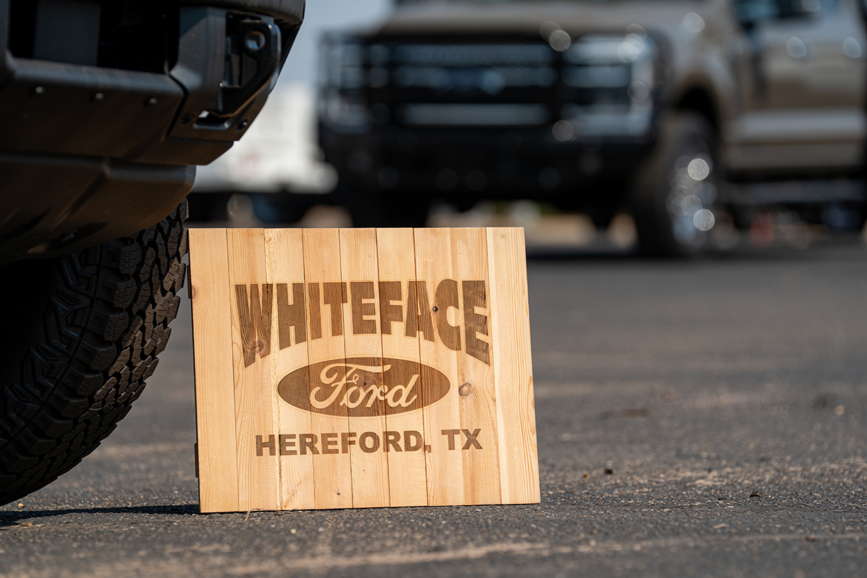 Wooden Whiteface Ford Sign